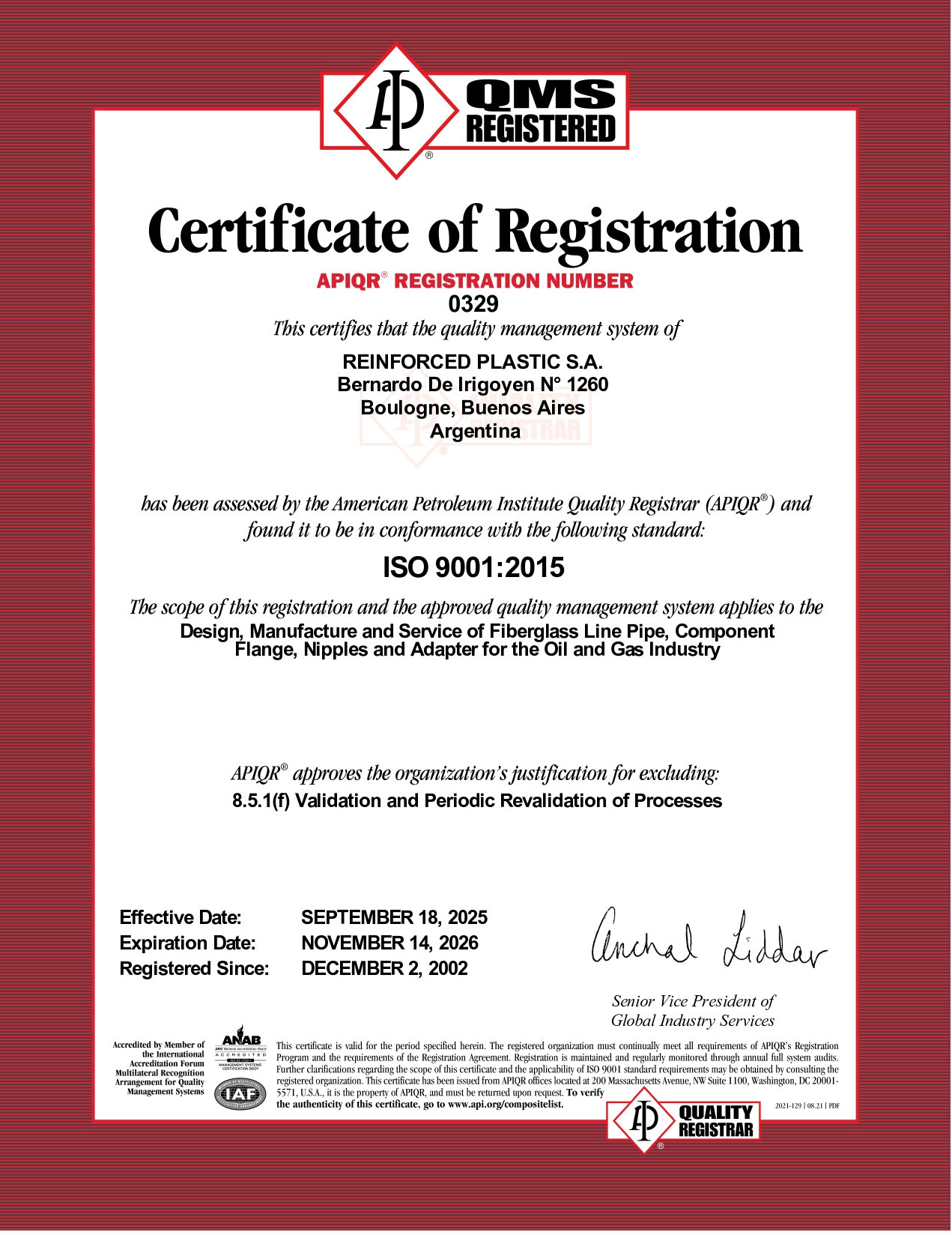 Certificación ISO 9001